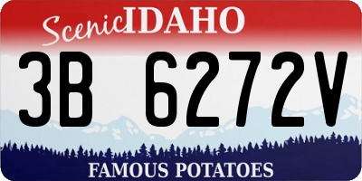 ID license plate 3B6272V