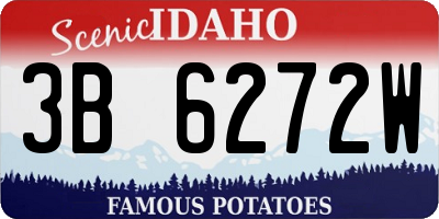ID license plate 3B6272W