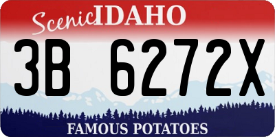 ID license plate 3B6272X