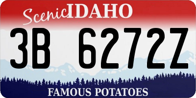 ID license plate 3B6272Z