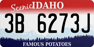 ID license plate 3B6273J