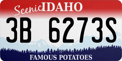 ID license plate 3B6273S