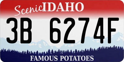 ID license plate 3B6274F