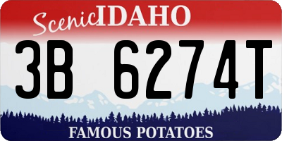 ID license plate 3B6274T