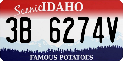 ID license plate 3B6274V