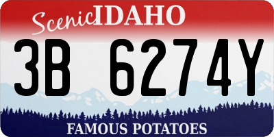 ID license plate 3B6274Y