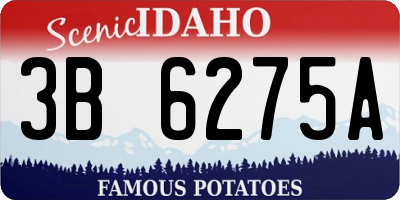 ID license plate 3B6275A