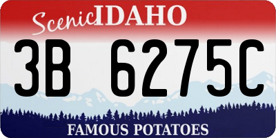 ID license plate 3B6275C