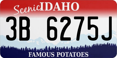 ID license plate 3B6275J