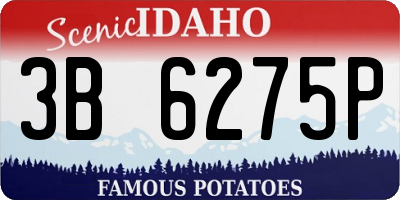 ID license plate 3B6275P