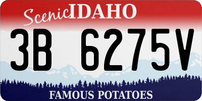 ID license plate 3B6275V