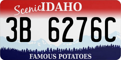 ID license plate 3B6276C