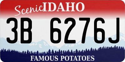 ID license plate 3B6276J