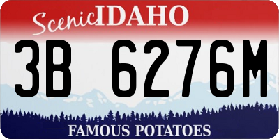 ID license plate 3B6276M