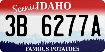 ID license plate 3B6277A