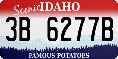ID license plate 3B6277B