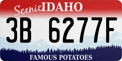 ID license plate 3B6277F