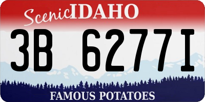 ID license plate 3B6277I