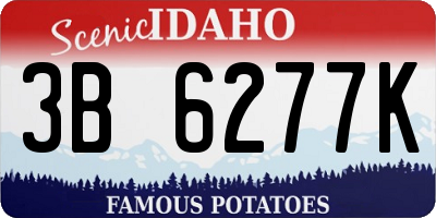 ID license plate 3B6277K