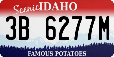 ID license plate 3B6277M