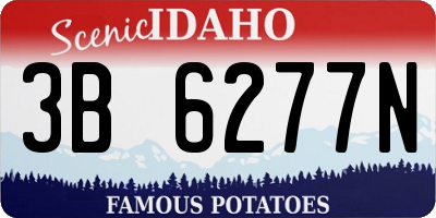 ID license plate 3B6277N