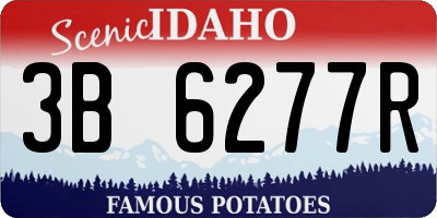 ID license plate 3B6277R