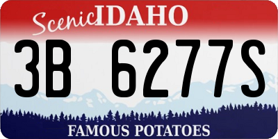 ID license plate 3B6277S
