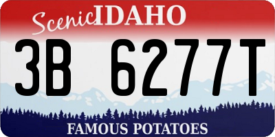 ID license plate 3B6277T