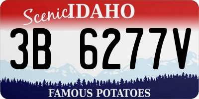ID license plate 3B6277V