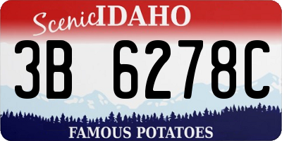 ID license plate 3B6278C