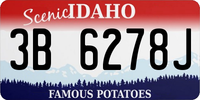 ID license plate 3B6278J