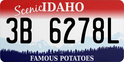 ID license plate 3B6278L