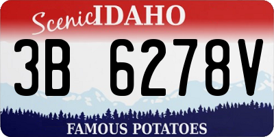 ID license plate 3B6278V