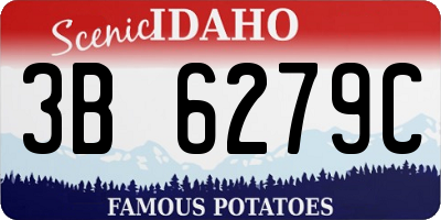 ID license plate 3B6279C