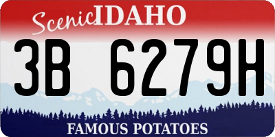 ID license plate 3B6279H