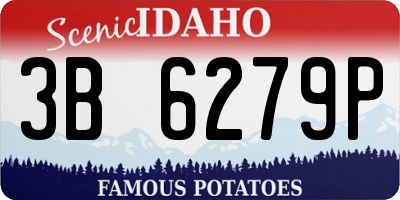 ID license plate 3B6279P