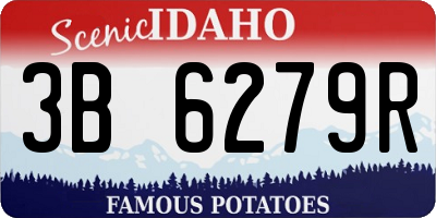 ID license plate 3B6279R