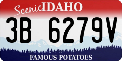 ID license plate 3B6279V