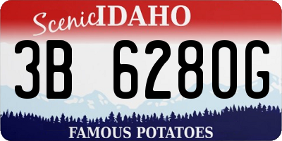 ID license plate 3B6280G