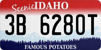 ID license plate 3B6280T