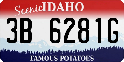 ID license plate 3B6281G