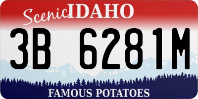 ID license plate 3B6281M