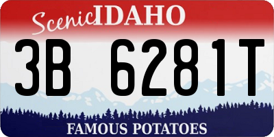 ID license plate 3B6281T