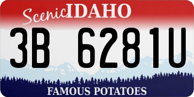 ID license plate 3B6281U