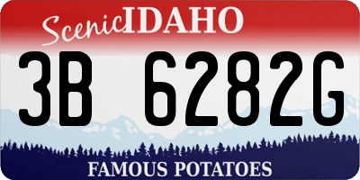 ID license plate 3B6282G