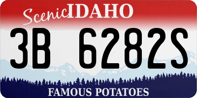 ID license plate 3B6282S