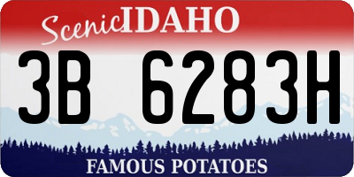 ID license plate 3B6283H