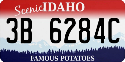 ID license plate 3B6284C