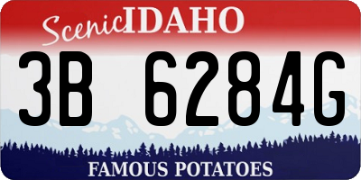 ID license plate 3B6284G