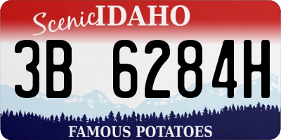 ID license plate 3B6284H